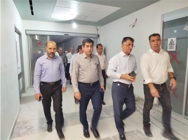 بازدید دکتر سروش از فاز دوم بیمارستان شهدا سرل ذهاب